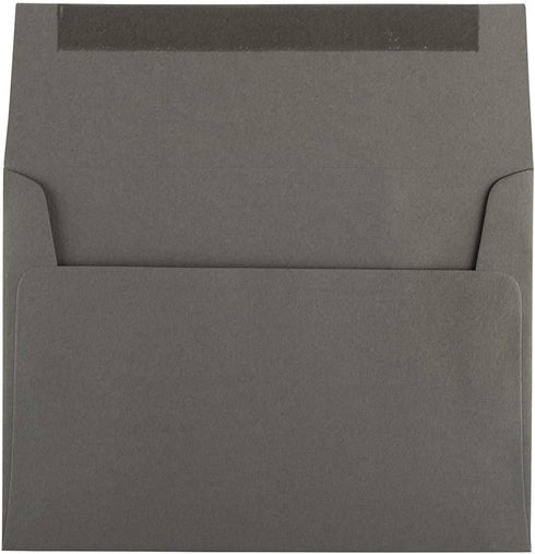 JAM PAPER A7 Premium Invitation Envelopes, 5 1/4 x 7 1/4, Dark Grey, 50/Pack