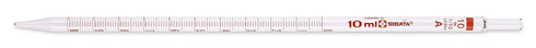 Sibata 2010A-10 Mohr Measuring Pipets, Class A, 10mL, Reusable Glass, Color-Coded Orange, Pack of 12