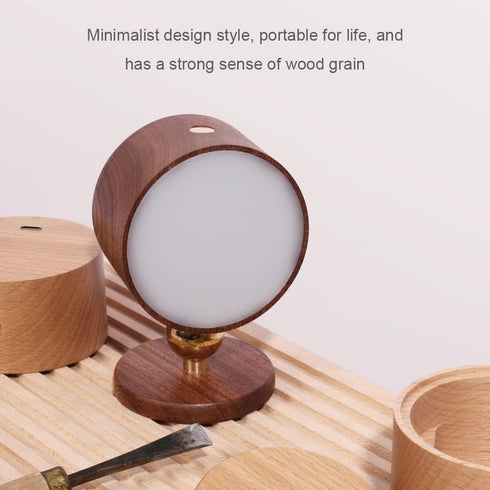 Generic Dimming Wooden Magnetic Wall Sconce,Wireless Led Wall Mounted Reading Lights USB Rechargeable Light Stepless