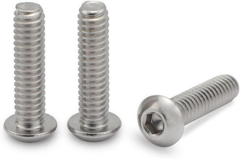 10-24 x 1-1/2" Button Head Socket Cap Bolts, Stainless Steel 18-8 (304), 50 PCS, Full Thread