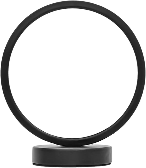 Beufee Circle LED Nightstand Lamp, Compact Bed Stand Lamp LED Warm Light Table