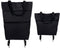 JIEOU Folding Shopping Bag With Wheels, Waterproof Grocery Carts, Reusable Portable Trolley Bags