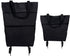 JIEOU Folding Shopping Bag With Wheels, Waterproof Grocery Carts, Reusable Portable Trolley Bags