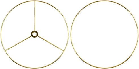 7.87"/20cm Dia-2 Set Antrader Wire Lamp Shade Rings Metal DIY Drum Lamp Shade Ring for Connecting Lamps Harp, Lampshade