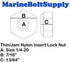 Stainless Steel Thin Jam Nylon Insert Lock Nuts 1/4-20, Pack of 50, Marine Bolt Supply