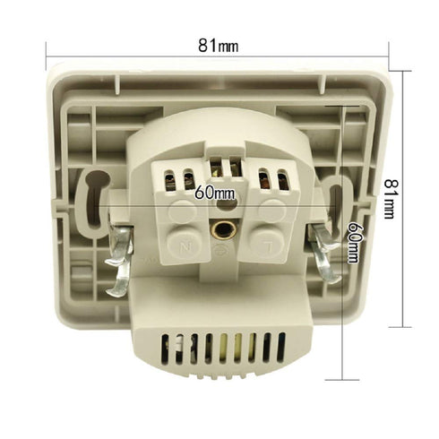 1set Smart Home Dual USB Port 2400mA Wall Charger Adapter, 16A EU Standard Electrical Plug Socket Power Outlet