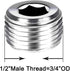 Joywayus 2Pcs Stainless Steel Internal Hex Countersunk Thread Socket Pipe Plug, 1/2"NPT Male