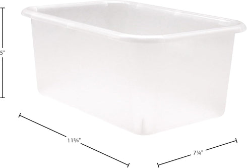 Teacher Created Resources Clear Small Plastic Storage 6-Pack (TCR2088677)