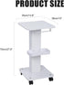 cdar Tray,3-Tier 4 70cm 35x38cm Salon Salon Rolling Cart Beauty Trolley with Silent Wheels & Brakes - ABS Beauty