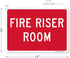 "Fire Riser Room" Sign By SmartSign | Aluminum 10" x 14"