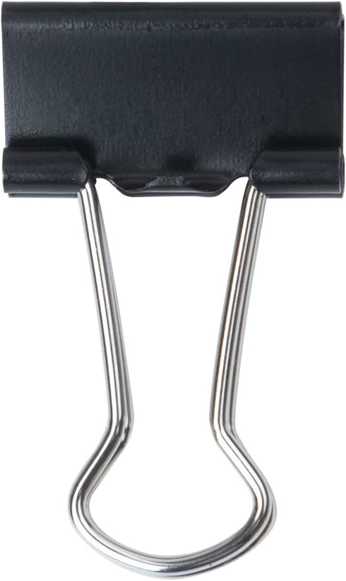 Metal Small Binder Clips, 50 Pack 3/4 Inch Paper Clamps for Office Supplies, Mini Black Clips