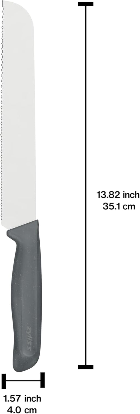 Zyliss Bread Knife - Serrated Bread Knife with Ergonomic Handle - Stainless Steel Kitchen Blade - Sharp Serrated Blade