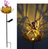 YZYOE Solar Lotus Fairy Floor lamp, Garden Decoration Wrought Iron Retro Cute elf