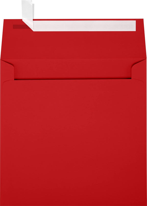 LUXPaper Square Invitation Envelopes | 6" x 6" | Ruby Red | Peel & Press | 80lb. Text | 50 Qty