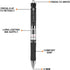 GC QUILL Gel Ink Pens, Premium Refillable & Retractable, 0.5mm Fine Point, 12 Black & 10 Blue Ink Pens