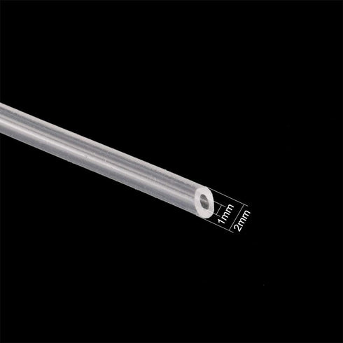 uxcell Silicone Tubing, 1mm ID x 3/32"(2mm) OD, 6.6ft(2m) Silicone Rubber Tube for Pump Transfer, Clear