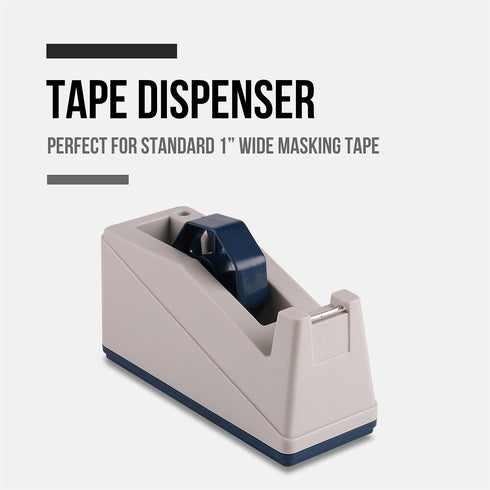 Lichamp Desktop Tape Dispenser Holder with Large 3 inch Core for Masking Tape, Heat Transfer Tape Sublimation, Painters Tape, Freezer Tape and Kitchen Tape,0128GY by Lichamp