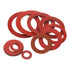 XINGYHENG 600Pcs Fiber Flat Washer Assortment Kit, 12 Sizes, Red Steel Paper Insulation for Plumbing Automotive Repair