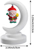 EUBUY Decorative Table Lamp, Moon Lamp, Christmas Half Moon Lamp Decoration, Santa Claus Half Moon Table Light Tree