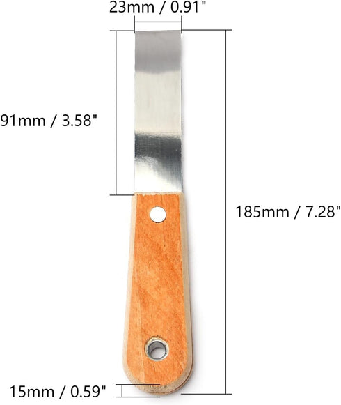 Utoolmart Putty Scraper 1" Cr-V Steel Stiff Putty Knives with Wooden Handle for Taping Paint Wall Floor Tile 2Pcs by Utoolmart