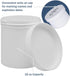 EZY DOSE Ointment Jar and Container, 16 oz Capacity, Leak-Proof, Durable Design, White (Pack of 12)