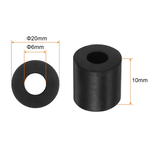 HARFINGTON 16pcs Rubber Spacer - 0.8 Inch OD, 0.24 Inch ID, 0.4 Inch Thick Neoprene Anti Vibration Pads for Home, Cars,