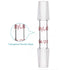 stonylab Glass 14/20 Straight Adapter, Borosilicate Glass 30mm for Two 14/20 Ground Taper Joints, Lab Supply