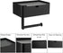Toprema Matte Black Toilet Paper Holder Tissue Roll Hanger with Shelf Flushable Wipes Dispenser Storage Box Large