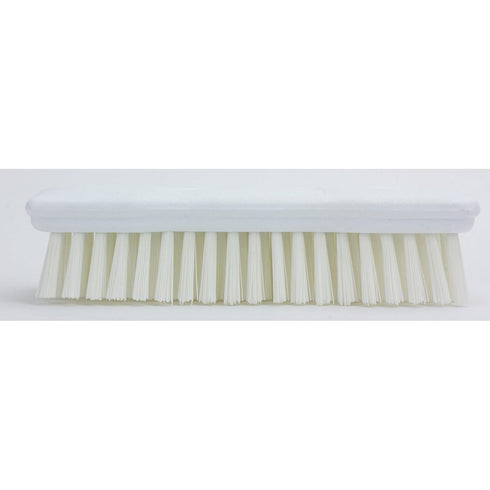 SPARTA Comfort Grip Scrub Brush, 8 Inch Hand Brush for Bathroom & Kitchen Cleaning, White