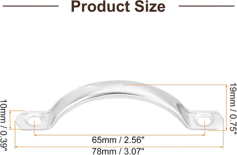 uxcell Stainless Steel Door Pull Handles, 3Pcs 78mm/3.07" Long Door Handle with Screws Cabinet Drawer Hardware Handles Pulls by uxcell