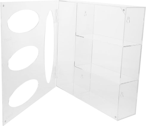 KALLORY Wall Mount Glove Dispenser Box Acrylic Glove Storage Holder Mask Organizer