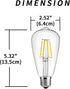 Bulbs 3.7-5V 2 Pack,3.7-5V,ST64,E26 Office2700K 400 LED for Home, Lumen,Suitable for Battery Operated Wall sconces(Only