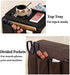 IPENNY Couch Sofa Armrest Organiser - Cup Holder Tray, Bedside Storage Pocket Bag for Cellphone, Tablet, Snacks