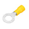 uxcell 100 Pcs Insulated Ring Wire Connector 12-10 AWG Electrical Crimp Terminal for Yellow Projects