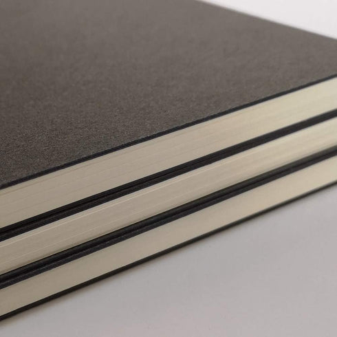 B5 Spiral Notebook/Journal - Unruled, 100gsm Thick Blank Paper, 65 Sheets (130 Pages), 3-Pack, 10.5" x 7.2", Gray