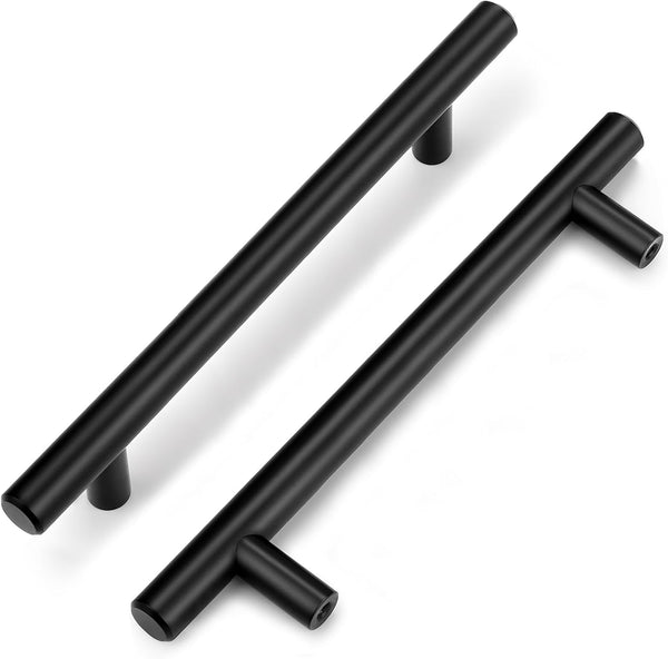 Probrico 5 Pack|5 Inch Hole Centers Solid Cabinet Pulls Stainless Steel Round