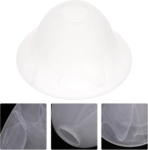 HONITANO 7.28X7.28X3.93 Inch Glass Lamp Shade Pendant Light Cover Decorative Lampshade Holder Replacement for Bedroom