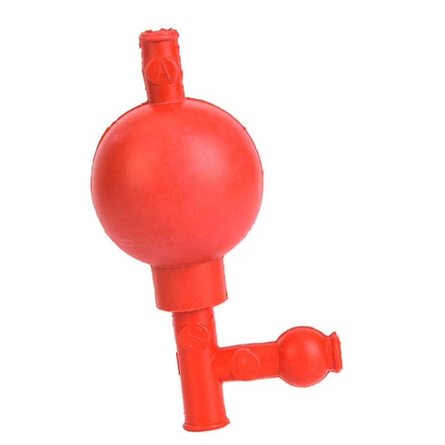 Lab Rubber Suction Bulb, 3 Openings Quantitative Pipette Filler, Elastic Rubber for Industrial Agricultural Laboratories