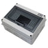 Distribution Protection Box with DIN Rail, IP65 ABS Transparent Cover, 8 Way Power MCB Distribution Box for Indoor