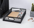 Elsjoy 2 Pack Desk Drawer Organizer Tray, Metal Mesh Storage Tray with Handle
