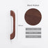 KOVNISE 2 128mm) PCS Cabinet Pulls Solid Wood Dark Walnut Pulls Beech Original Wood Color Simple Modern Style