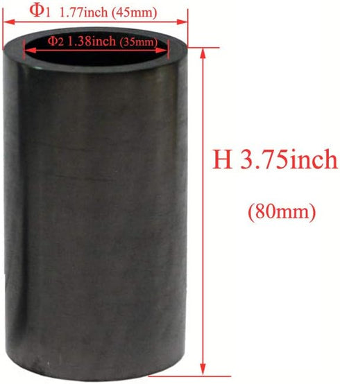 Gold Silver Copper Smelting Graphite Crucible Cup with Lid - Lab Supply (45X80MM)