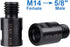 Wolfride M14 to 5/8" Angle Grinder Attachment Adapter M14 female to 5/8-11 male adapter (2 Pcs)