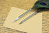 Peacock Feather Ballpoint Pens - Black Ink Natural Feather Quill Pen for Kids School Writing, Birthday Gift Pen