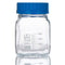 Globe Glass Square Media Bottle, Wide Mouth, 500mL, GL80 Screw Cap, 10/Box