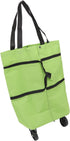 -Duty Rolling Grocery Cart Bag with Reinforced Oxford Fabric, Gliding Wheels & Ergonomic Handle for Apartments, Beach