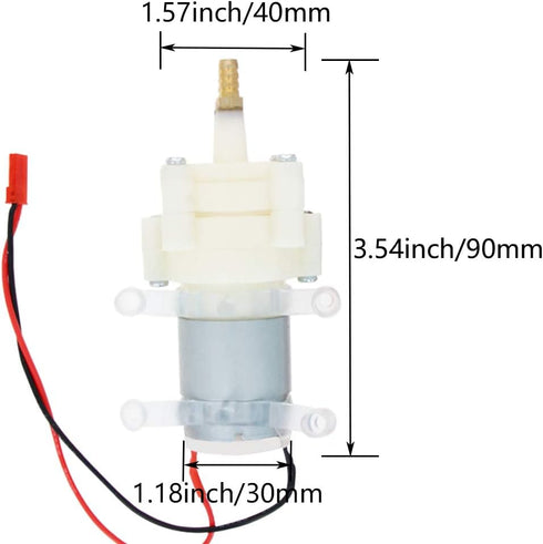 Fielect 5-12V Self Priming Diaphragm Pump Motor Shock Absorption Water Pumps DC Diaphragm Pump 5mm Copper Mouth R385 with JST Wire by Fielect