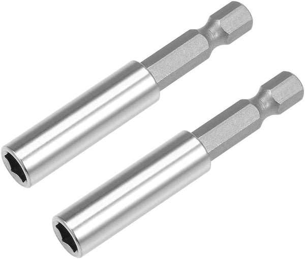 uxcell 2 Pcs 1/4 Inch Hex Shank by 2.36 Inch Magnetic Bit Holder Extension, Quick Release Screwdriver Drill Bit Power