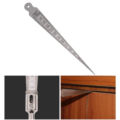 Wolfride Taper Gauge, 1-15mm Feeler Gauge, Metric and Imperial Stainless Steel