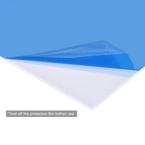 MECCANIXITY White ABS Plastic Sheet, 10x8x0.02inch for Building Model and DIY Crafts, Pack of 8
